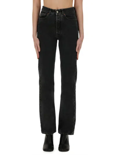 Mm6 Maison Margiela Mm6 By Maison Margiela High-waisted Black Straight Leg Jeans