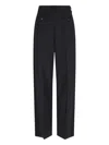Mm6 Maison Margiela Mm6 By Maison Margiela High-waisted Black Tailored Pants With Wide-leg Silhouette