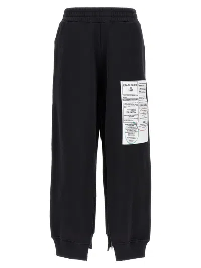 Mm6 Maison Margiela Mm6 By Maison Margiela High-waisted Brushed Cotton Joggers In Black