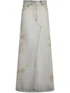 Mm6 Maison Margiela Mm6 By Maison Margiela High-waisted Maxi Skirt In Gray