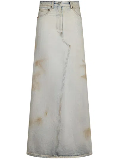 Mm6 Maison Margiela Mm6 By Maison Margiela High-waisted Maxi Skirt In Gray