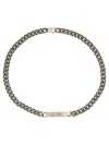 Mm6 Maison Margiela Mm6 By Maison Margiela Interlocking Brass Chain Necklace With Polished Finish