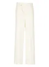 Mm6 Maison Margiela Mm6 By Maison Margiela Ivory Virgin Wool Blend Pants In Neutrals