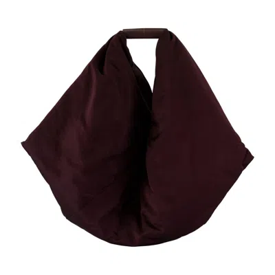 Mm6 Maison Margiela Mm6 By Maison Margiela Japanese Draped Shoulder Bag - Cotton - Brown In Black