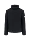 Mm6 Maison Margiela Mm6 By Maison Margiela Knitted Black Sweater With High Collar And Ribbed Finishes In Black