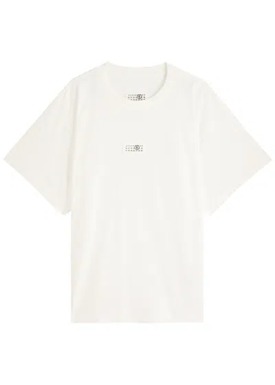 Mm6 Maison Margiela Mm6 By Maison Margiela Minimalist Logo Short Sleeve T-shirt In White