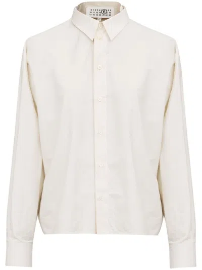Mm6 Maison Margiela Mm6 By Maison Margiela Layered Design Cotton Shirt In White