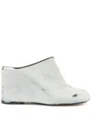 Mm6 Maison Margiela Calf Leather Luxury Sandals In White
