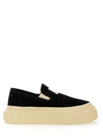 Mm6 Maison Margiela Mm6 By Maison Margiela Leather Sneakers In Black