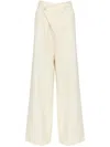 Mm6 Maison Margiela Mm6 By Maison Margiela Light Beige Trousers With Off-centre Fastening In Neutral