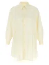 Mm6 Maison Margiela Mm6 By Maison Margiela Logo Print Chemisier Dress In Neutral