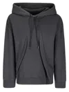 Mm6 Maison Margiela Mm6 By Maison Margiela Long-sleeved Cotton Sweatshirt With Hood And Drawstring In Gray