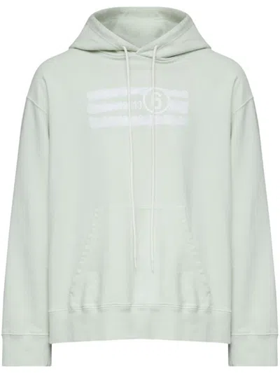 Mm6 Maison Margiela Mm6 By Maison Margiela Mint Green Hoodie With Slouchy Hood