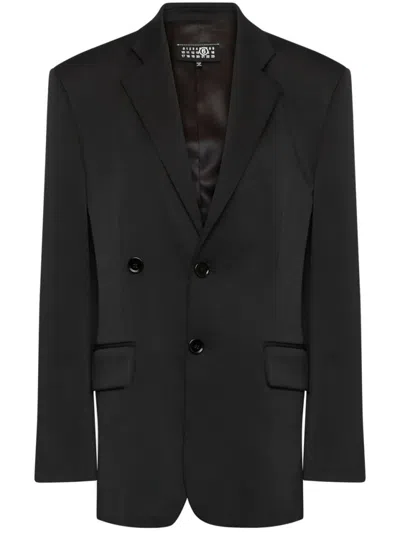 Mm6 Maison Margiela Notch-lapels Single-breasted Blazer In Black
