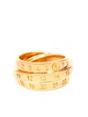 Mm6 Maison Margiela Mm6 By Maison Margiela Numbers-motif Ring In Gold