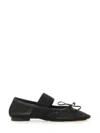 Mm6 Maison Margiela Mesh Anatomic Numeric Ballerina Flats In Black