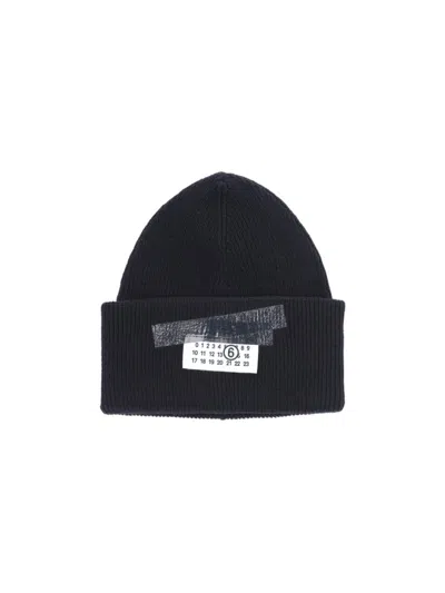 Mm6 Maison Margiela Mm6 By Maison Margiela "numeric" Beanie – Black
