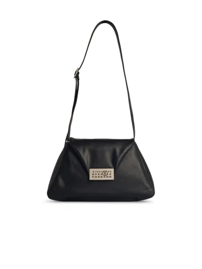 MM6 MAISON MARGIELA MM6 BY MAISON MARGIELA NUMERIC' BLACK LEATHER CROSSBODY BAG