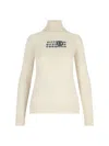 Mm6 Maison Margiela Distressed Turtleneck Sweater With Numeric Signature