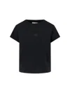 Mm6 Maison Margiela Crew Neck Short Sleeves Top In Black