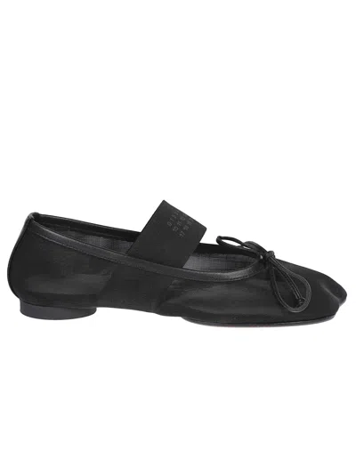 Mm6 Maison Margiela Mm6 By Maison Margiela Nylon Ballet Shoe In Black