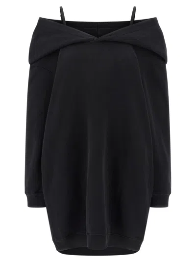 MM6 MAISON MARGIELA MM6 BY MAISON MARGIELA OFF-SHOULDER HOODED DRESS