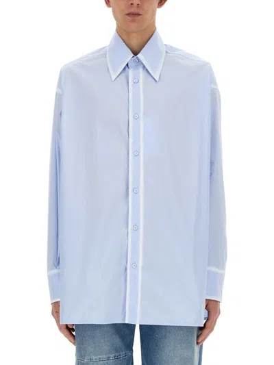 Mm6 Maison Margiela Mm6 By Maison Margiela Oversize Fit Shirt In Blue