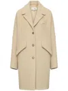 Mm6 Maison Margiela Pile Wool-blend Coat In Neutrals