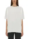 Mm6 Maison Margiela Mm6 By Maison Margiela Oversized Cotton T-shirt With Logo Detail In White