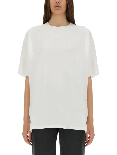 Mm6 Maison Margiela Mm6 By Maison Margiela Oversized Cotton T-shirt With Logo Detail