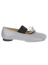Mm6 Maison Margiela Mm6 By Maison Margiela Ovine Leather Ballet Shoe In Gray