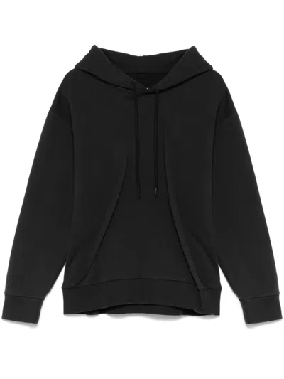 Mm6 Maison Margiela Mm6 By Maison Margiela Pleat-detailed Hoodie In Black