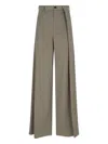 Mm6 Maison Margiela Mm6 By Maison Margiela Pleated Palazzo Pants – Green