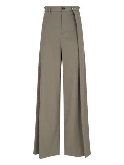 Mm6 Maison Margiela Mm6 By Maison Margiela Pleated Palazzo Pants – Green