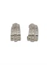 Mm6 Maison Margiela Mm6 By Maison Margiela Polished Brass Hoop Earrings In Metallic