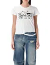 Mm6 Maison Margiela Graphic Print Slim Fit T-shirt In White