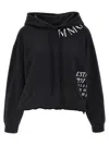 Mm6 Maison Margiela Mm6 By Maison Margiela Raw Cut Black Hoodie In Black