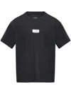 Mm6 Maison Margiela Mm6 By Maison Margiela Relaxed-fit Black Cotton T-shirt With Front Logo Patch