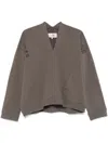 Mm6 Maison Margiela Asymmetric Sweatshirt In Brown