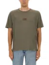 Mm6 Maison Margiela Mm6 By Maison Margiela Relaxed-fit Cotton T-shirt With Logo Patch In Green