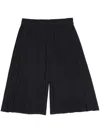 Mm6 Maison Margiela Mm6 By Maison Margiela Relaxed Fit Pleated Black Shorts In Black