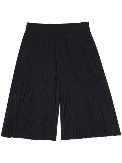 Mm6 Maison Margiela Mm6 By Maison Margiela Relaxed Fit Pleated Black Shorts