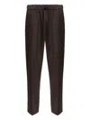 Mm6 Maison Margiela Mm6 By Maison Margiela Relaxed Fit Trousers With Drawstring Waist And Tapered Leg In Brown