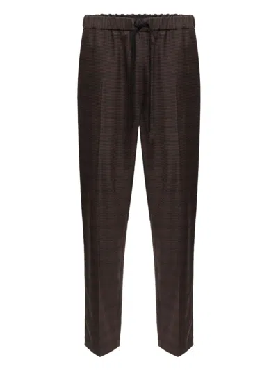 Mm6 Maison Margiela Mm6 By Maison Margiela Relaxed Fit Trousers With Drawstring Waist And Tapered Leg In Brown