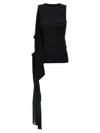Mm6 Maison Margiela Draped Top In Black