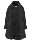 Mm6 Maison Margiela Mm6 By Maison Margiela Short Asymmetrical Down Jacket In Polyamide In Black