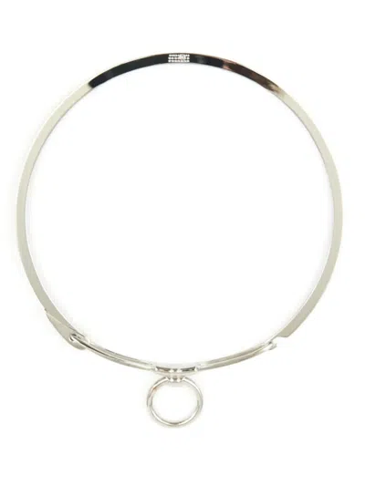 Mm6 Maison Margiela Mm6 By Maison Margiela Minimalist Silver-tone Choker Necklace