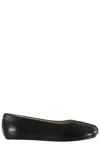 Mm6 Maison Margiela Mm6 By Maison Margiela Square Toe Ballerina Flats With Logo Stitching