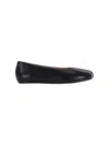Mm6 Maison Margiela Mm6 By Maison Margiela Square Toe Ballerina Flats With Logo Stitching In Black