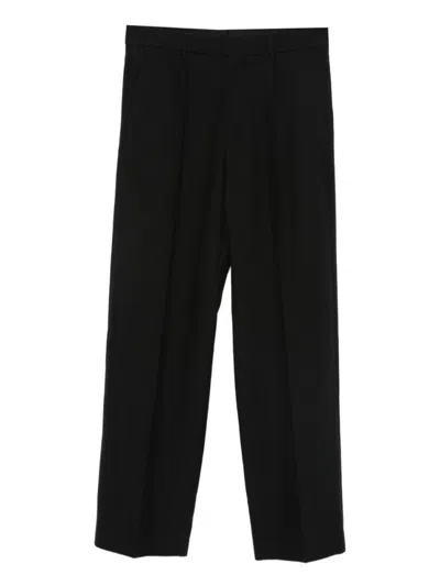 Mm6 Maison Margiela Mm6 By Maison Margiela Straight-leg Trousers With High Waist In Black